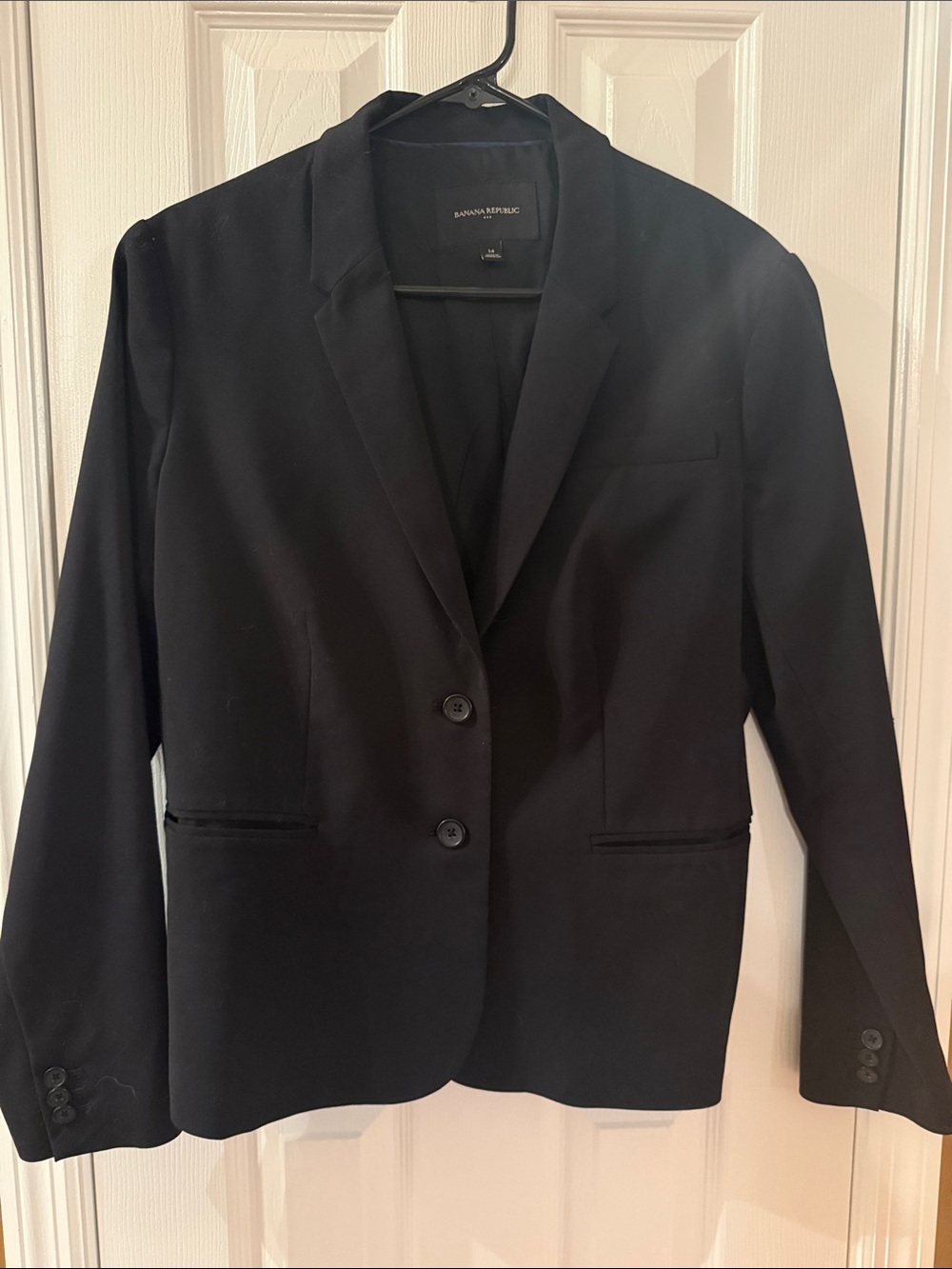 Banana Republic Women's Black Two-Button Blazer